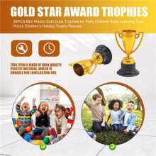 20PCS Plastic Gold Cups Trophies for Party Children Early Learning Toys Prizes Children's Holiday Trophy Reward