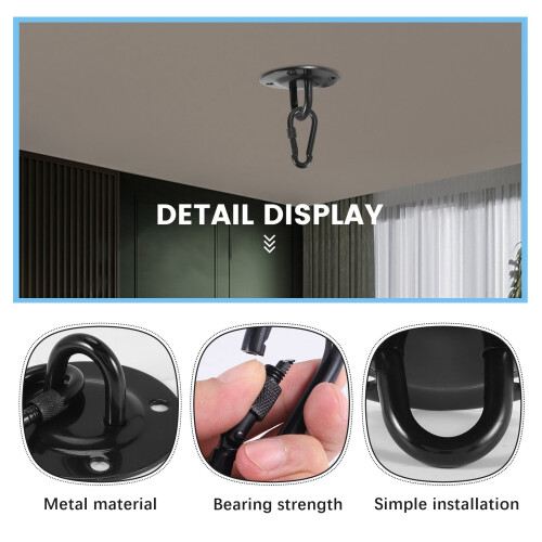 Ceiling Hook Hanging Chair,400KG Ceiling Hook,360  Rotatable Bracket,Swing Hook  for Ceiling,Hammock,Punching Bag,Etc 1