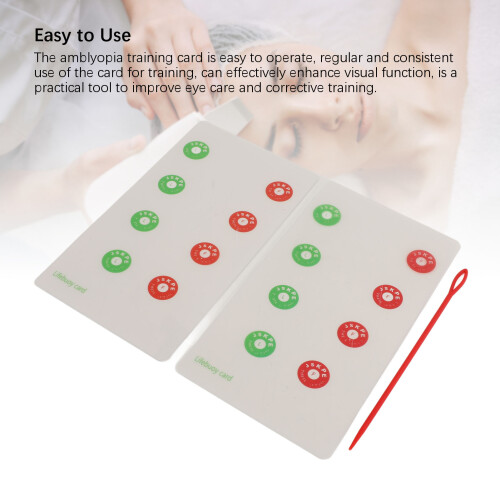 2er Pack Vision-Training-Karten mit Führungsstab, PVC 2