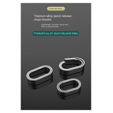 4Pcs Titanium Alloy Keychain Connector Buckle Universal Connector Universal Ring Auxiliary Ring Small Snap Buckle