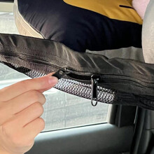 (Sixth generation black [30 grid double layer doubl) SUV Car Storage Mesh Net - Anti-Sag Black Pocket