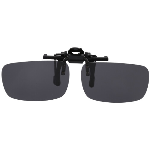 Polarized Rimless Rectangle Gray Lens Flip  Clip  Sunglasses Eyeglass
