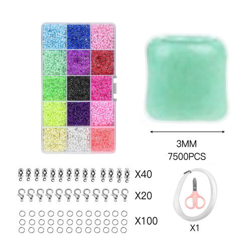 3mm DIY Craft Beads Kit, 15 Colors