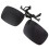Polarized Rimless Rectangle Gray Lens Flip  Clip  Sunglasses Eyeglass 8