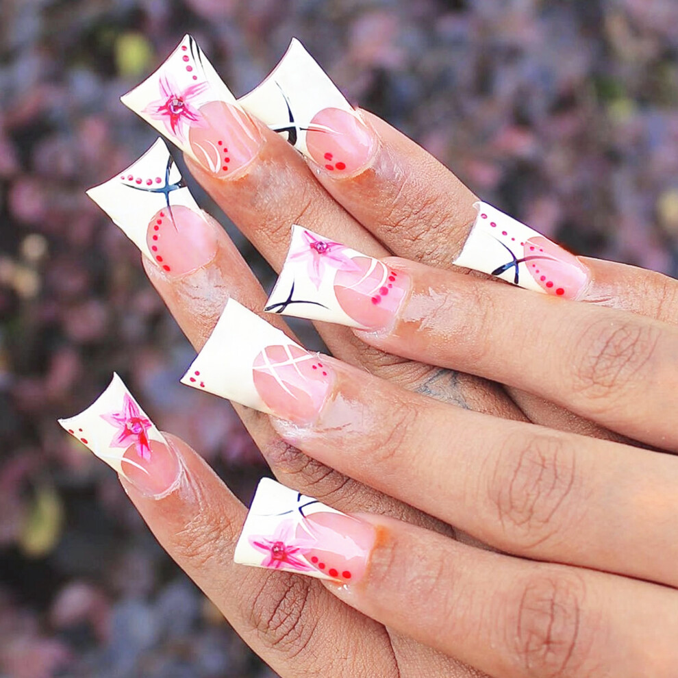 Dcph-Clothing French Pink Duck Bill Fake Nails - Durable & Stylish