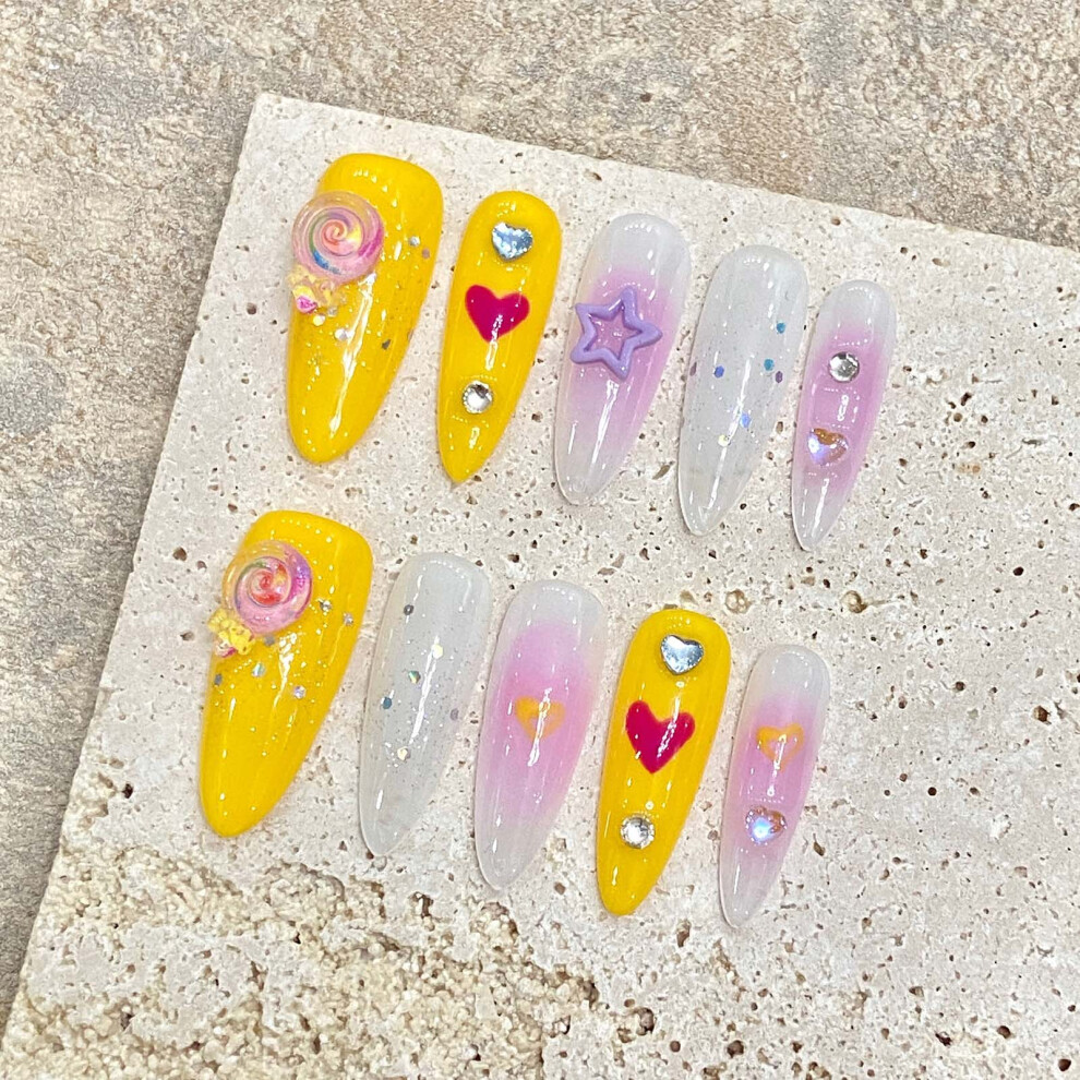 Reach-Tools (Xs) Candy Decor Fake Nails - Comfy & Stylish For Any Occasion