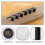 6 String Acoustic Guitar Bone Bridge Saddle and Nut and 6pcs Ebony Guitar Bridge Pins White+Black 2