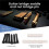 6 String Acoustic Guitar Bone Bridge Saddle and Nut and 6pcs Ebony Guitar Bridge Pins White+Black 3