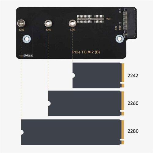 For Raspberry Pi CM4 PCIe to M.2 NVMe SSD HAT Expansion Board for Raspberry Pi Compute Module 4 Series Motherboard