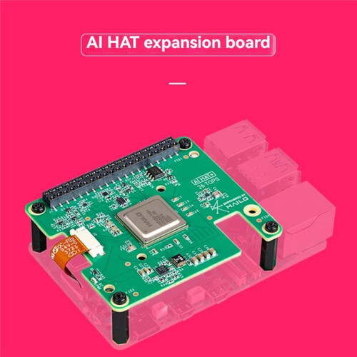 Dla Raspberry Pi 5 AI HAT+ Expansion Board Kit, 13Tops Artificial Intelligence Module AI HAT 2