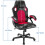 Ergonomic High Back Mesh Leather Gaming Chair Red 2