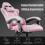 Ergonomic Gaming Chair with Lumbar Support Pink 3