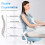 Ergonomic Mid-Back Office Desk Chair Blue 3
