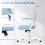 Ergonomic Mid-Back Office Desk Chair Blue 4