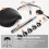 Adjustable PU Leather Rolling Saddle Stool Black 5