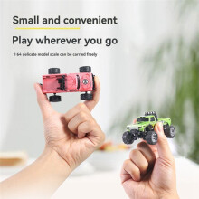 TRASPED RC Off-Road Truck 1/64 Remote Control Climbing Car Model 2.4G Remote Control Toy Vehicle Orange