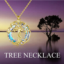 (Gold Tree) Trendy Fashionable And Tree Of Life Pendant Necklace With Alloy Material And Elegant Finish