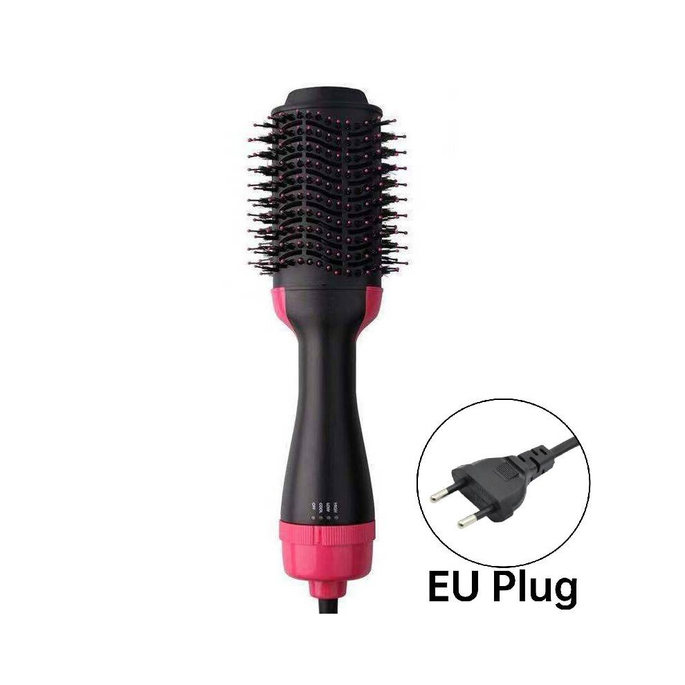 (EU) Dryer Hair Electric Hot Ait Brush Curler Roll Hair Straightener Comb Hairdryer
