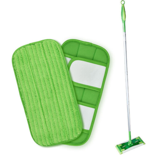 4PCS Wet/Dry Flat Mop Cloth Microfiber Floor Mop Replacement for  Sweeper Machine Washable Easy to Replace 2