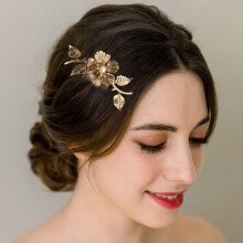 Elegant Floral Hair Comb for Thick Hair