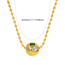 (White Diamond) Colorful Zircon Choker for Women