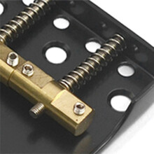 TL Guitar Pickup Ring for Bridge Style Metal Frame with Compensated Brass Saddles Flat and Cut-Down Sides Black