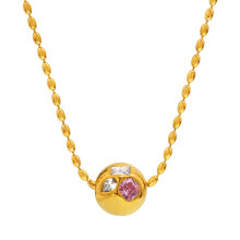 (Pink Diamond) Colorful Zircon Choker for Women