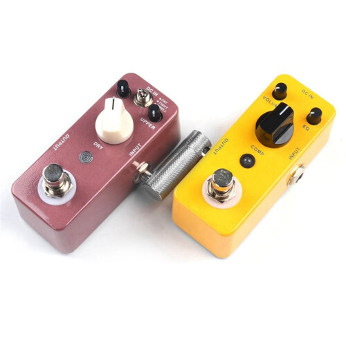 Z-Effect Adapter Guitar Effects Pedal Coupler Male to Male Offset Plug Adapter Cylindrical Threaded Adapter 1