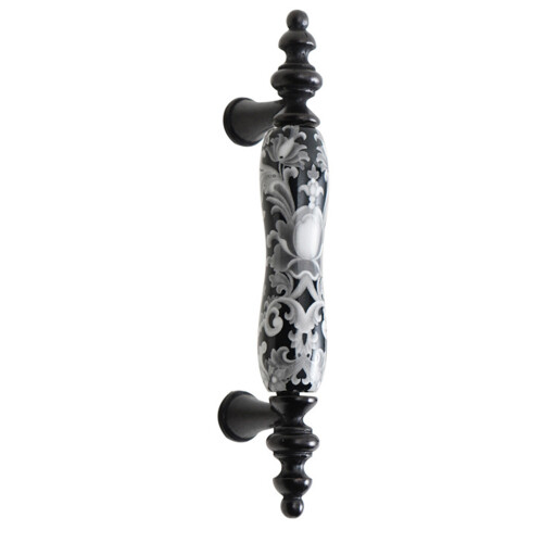 (201) Vintage Black & White Cupboard Handles for Kitchen