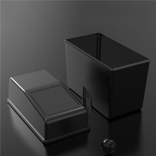 2X Auto Mülleimer mit Deckel Fahrzeugdose Mülleimer Organizer Großer Papierkorb Bin für Auto, Home Car Interior Schwarz