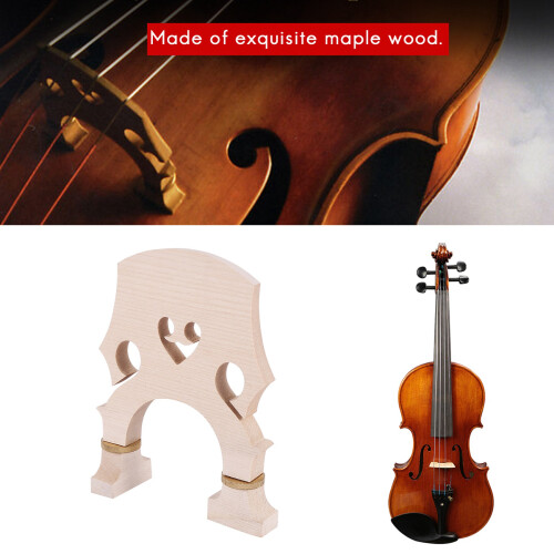 Standard Maple Bridge Replacement Part for Double Bass Adjustable Upright Bass Bridge,3/4 Size 2