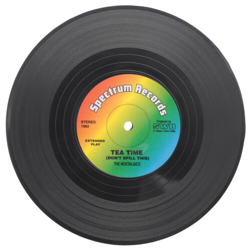 24pieces  Retro Vinyl Disc Drink Coasters
