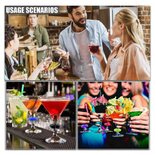 52 Stücke Weinglas Charms Etikette, Kunststoff Weinglas Getränkemarker für Bar Party Martinis Cocktail