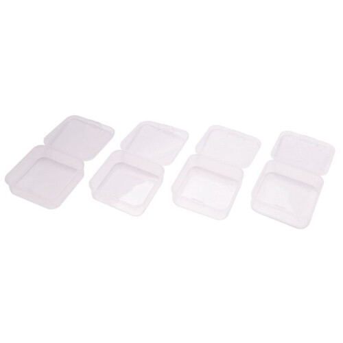2X Small Clear Plastic Beads Storage Containers Box with Hinged Lid for Accessories,Crafts,Learning Supplies,Screws 1