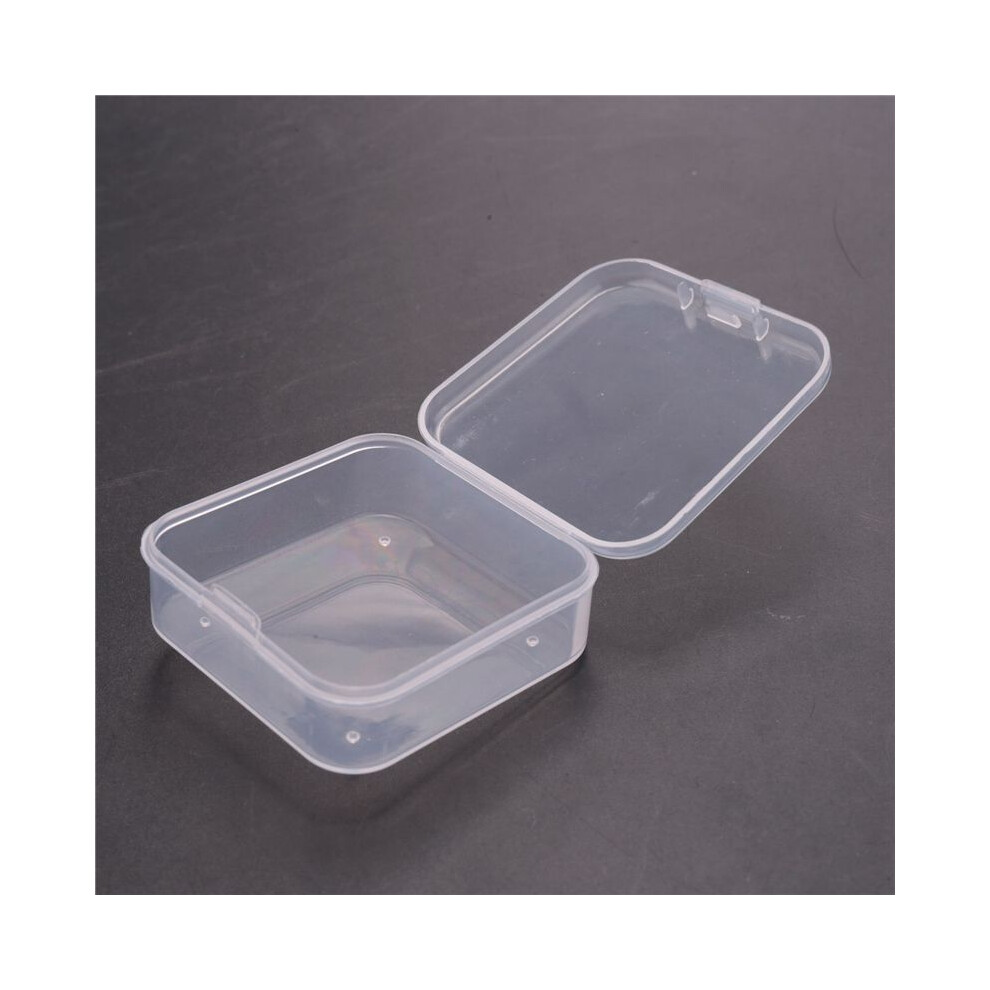 2X Small Clear Plastic Beads Storage Containers Box With Hinged Lid For Accessories,Crafts,Learning Supplies,Screws 4713609687812