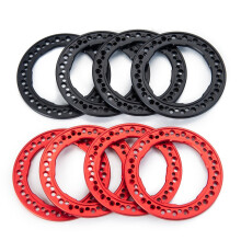 4 Pezzi nel Lega di Metallo Cerchio da 1.9 Pollici Anelli Beadlock per Axial SCX10 D90 -4 1/10 RC Crawler Ricambi Auto,Nero