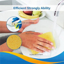 Large Cellulose Sponges,Kitchen Sponges for Dish, Duty Scrub Sponges,Non-Scratch Dish Scrubber Sponge 10 Pcs