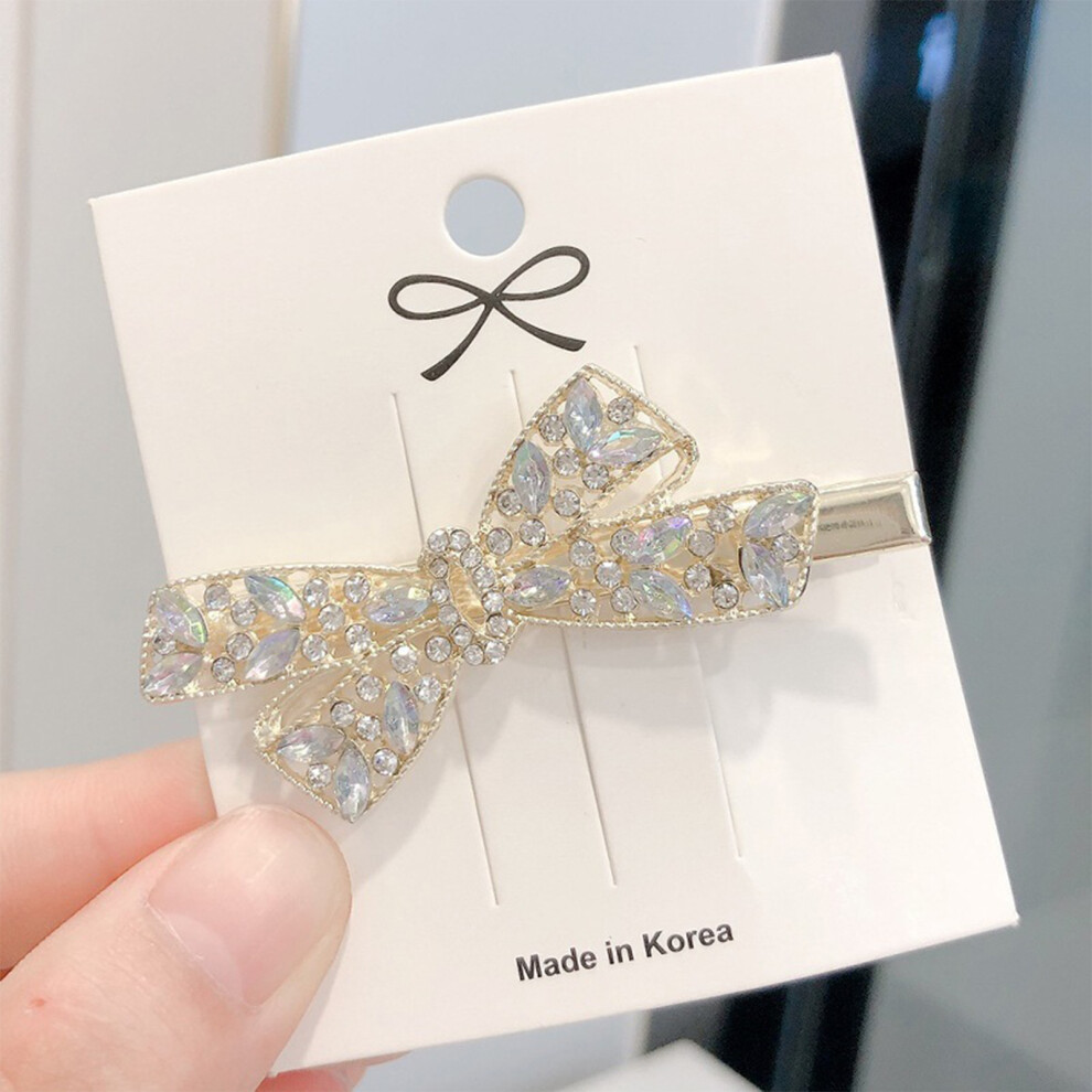 Dachuang Beauty (Ak4000) Korean Pearl Hair Clip - Bowknot Side Clip For Women