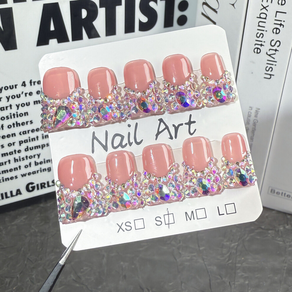 Dachuang Beauty (S) Waterproof French Pink Duck False Nails - 50 Chars