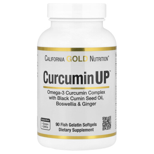 California Gold Nutrition, Κούρκουμα UP, 90 Μαλακές Γελοτινοί 1