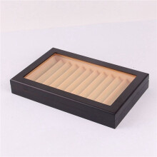 2X 12 Slots Wood Pen Display Box Pen Fountain Storage Box Wood Showcase Organizer