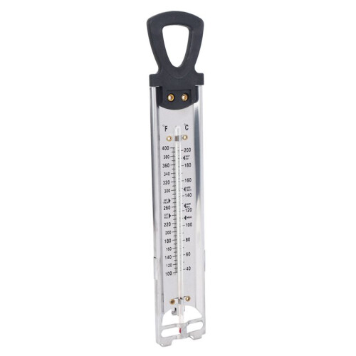 3X Candy/Jelly/Deep Fry Thermometer, Stainless Steel, with Pot Clip Attachment and Quick Reference Temperature Guide 1