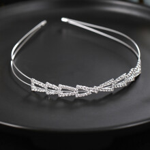 (FD1019) Pearl Crystal Bridal Headband for Women