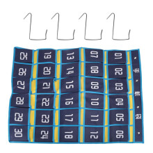 2X 30 Numbered Pockets Chart Cell Phone Organizer Hanging Storage Bag for Classroom Calculator Mobile Phone Holders