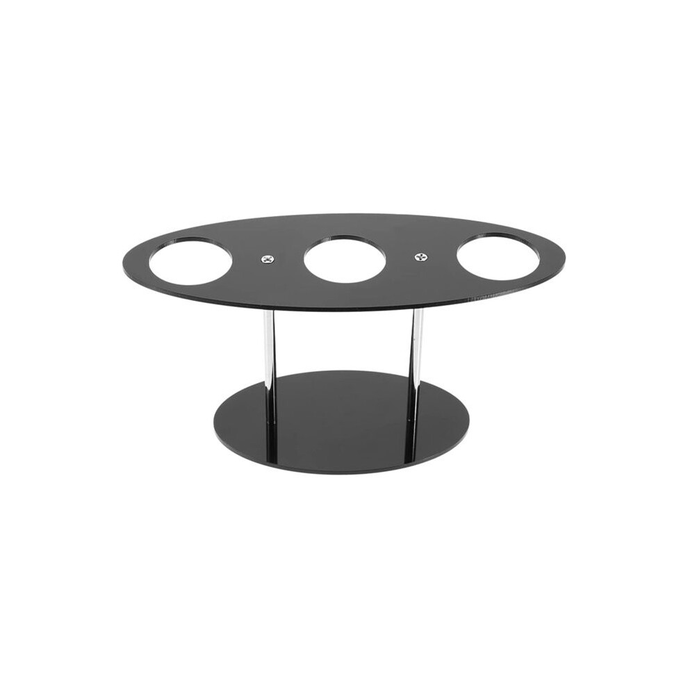 Acrylic Ice Cream Cone Holder, Charcuterie Food Cone Holder, Waffle Cone Holder Stand, 3 Holes, Black 4712497268189