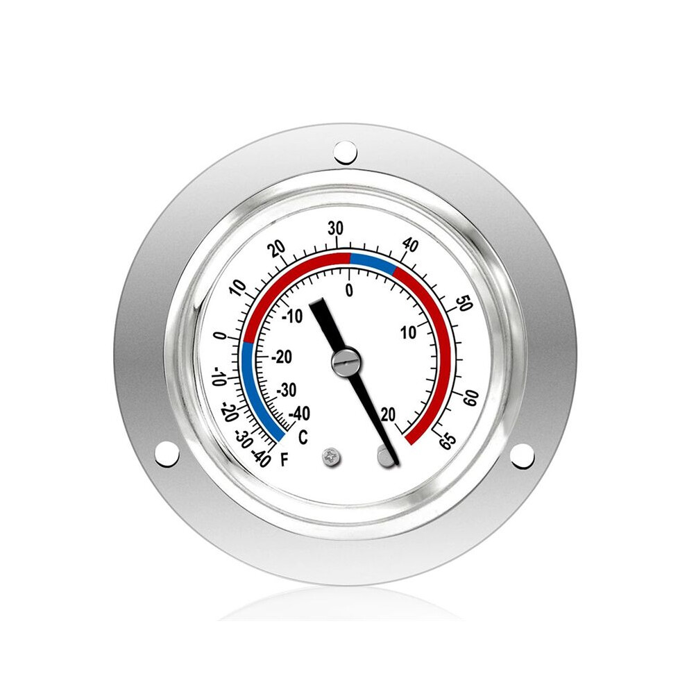 Cooler Thermometer Capillary Design Refrigeration Gauge, -40 To 65 / -40 To 20, 2Inch Dial Stainless Steel Panel Mount 6134220621319