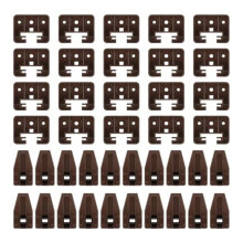 20 Set di Guide e Guide per Cassetti Parte di Ricambio per Cassetti Fermo per Guide per Cassetti Sottopiano per Guide per Cassetti con Montaggio