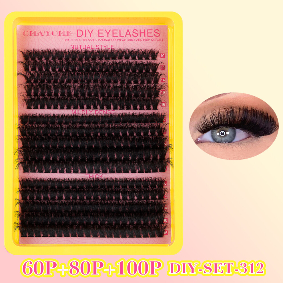 Dachuang Beauty Black (Single Eyelash) Fake Lashes 10-16Mm, Perfect For Night Out