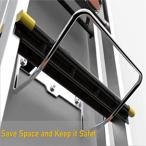 2X Ladder Rack Hanger, Ladder Storage Hook Wall Mount Multi-Purpose Garage Utility Rack Heavy Duty 2