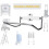 2X Ladder Rack Hanger, Ladder Storage Hook Wall Mount Multi-Purpose Garage Utility Rack Heavy Duty 5